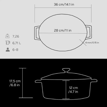 Lava Round Casserole - Dia.(Ø)28CM at Napev GH