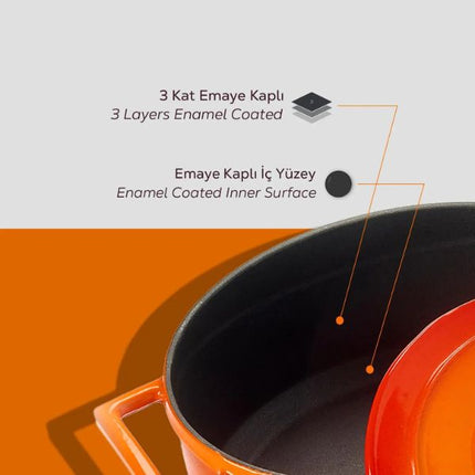 Lava Round Casserole - Dia.(Ø)28CM at Napev GH