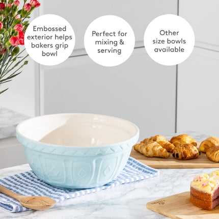 Mason Cash Colour Mix S12 Powder Blue Mixing Bowl 29cm at Napev GH
