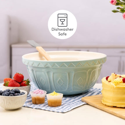 Mason Cash Colour Mix S12 Powder Blue Mixing Bowl 29cm at Napev GH