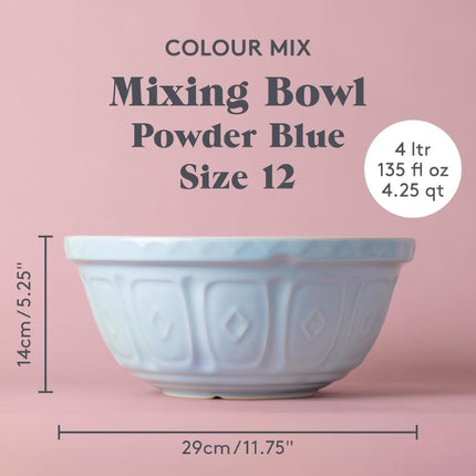 Mason Cash Colour Mix S12 Powder Blue Mixing Bowl 29cm at Napev GH
