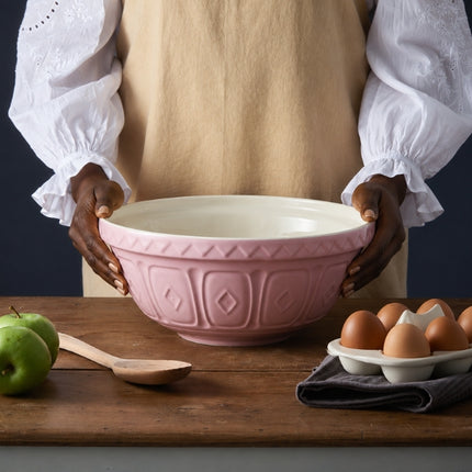 Mason Cash Colour Mix S12 Powder Pink Mixing Bowl 29cm at Napev GH