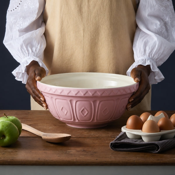 Mason Cash Colour Mix S12 Powder Pink Mixing Bowl 29cm at Napev GH