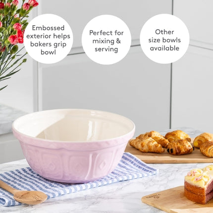 Mason Cash Colour Mix S12 Powder Pink Mixing Bowl 29cm at Napev GH