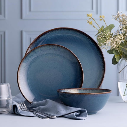 Mason Cash Reactive Blue 12 Piece Dinner Set at Napev GH