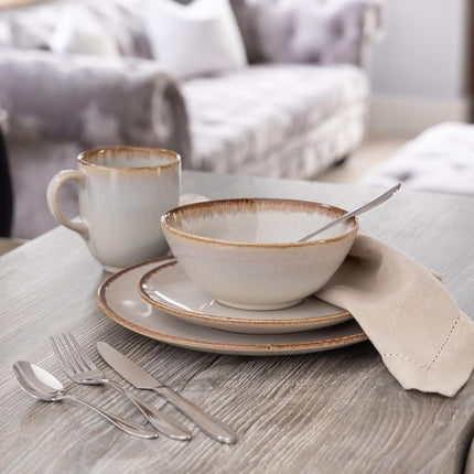 Mason Cash Reactive Cream 12 Piece Dinner Set at Napev GH