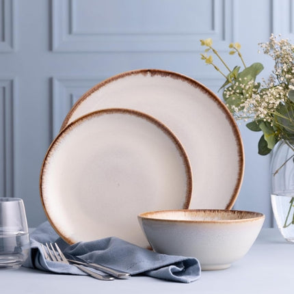 Mason Cash Reactive Cream 12 Piece Dinner Set at Napev GH