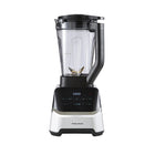 Morphy Richards multifunctional jug blender with a clear handled jug, black lid, digital touch controls and silver-and-black base.