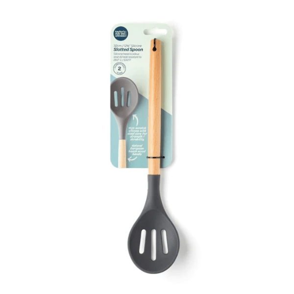 Taylors Eye Witness Silicone & Beech Wood Slotted Spoon 32cm AT NAPEV GH