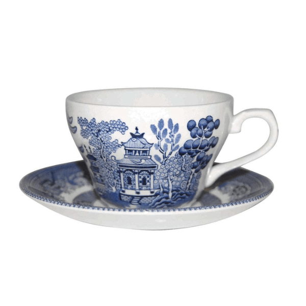 Blue Willow Tea Cup & Saucer at napev gh