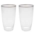 Lesser & Pavey Elegance Hiball Glass | Pack 2 / Silver Rim at Napev GH