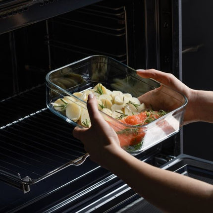 OMADA Pull Box Glass Container - Teal at Napev GH