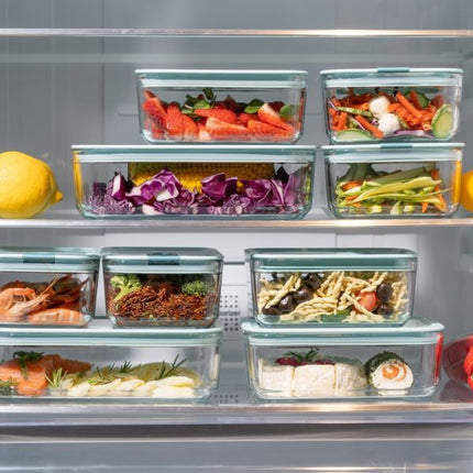 OMADA Pull Box Glass Container - Teal at Napev GH