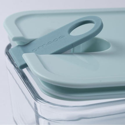 OMADA Pull Box Glass Container - Teal at Napev GH