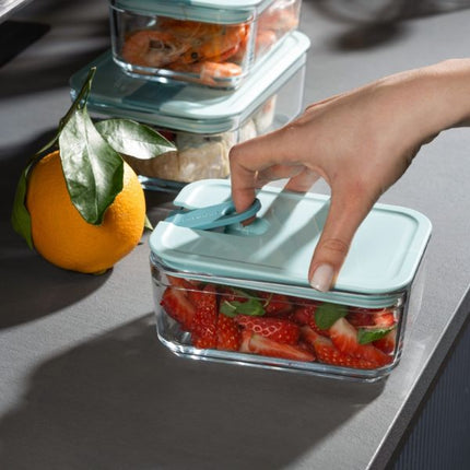 OMADA Pull Box Glass Container - Teal at Napev GH