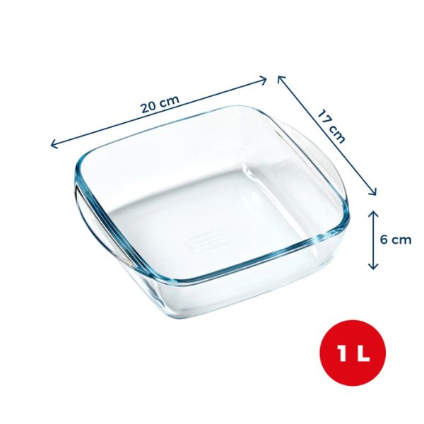 PYREX 1L Glass Airfryer Oven Dish 20x17x6cm at Napev GH