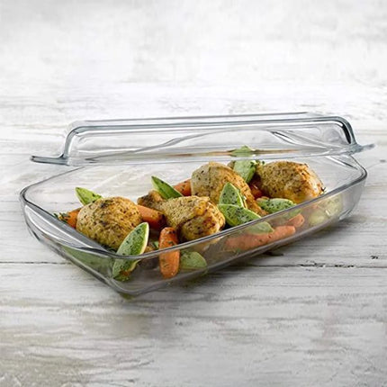 Pasabahce Borcam Rectangular Casserole w/Lid 1.9L at Napev GH