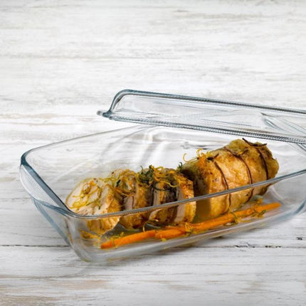 Pasabahce Borcam Rectangular Casserole w/Lid 2.7L at Napev GH