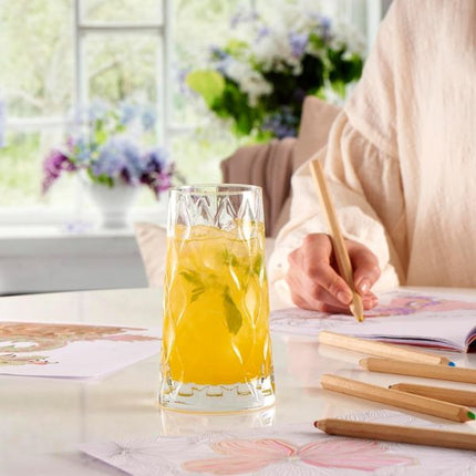 Pasabahce Leafy Long Drink 450ml | Pack Of 4 at Napev GH