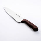 Knife with a brown handle on a white background