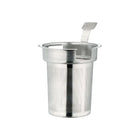 A stainless steel mesh infuser basket with a fold-over handle, shown on a plain white background.
