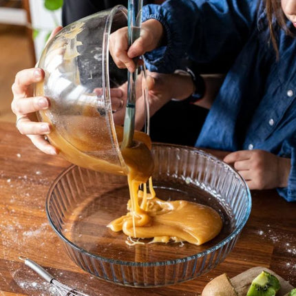 Pyrex Bake & Enjoy High Resistance Glass Fluted Flan Dish, 26cm at Napev GH