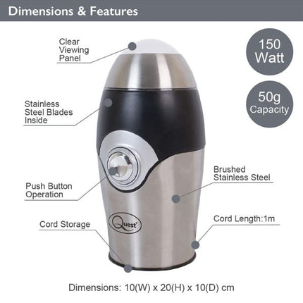 Quest 150W Electric Coffee Grinder 34160 at Napev GH