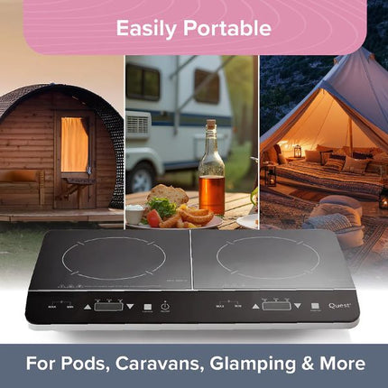 Quest Digital Double Induction Hob & Hot Plate 35840 at Napev GH