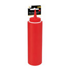 Red 400ml plastic sauce squeeze bottle with a pointed dispensing nozzle and screw-top lid.