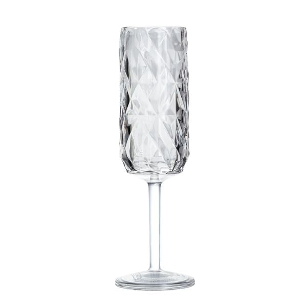 Rubikap Polycarbonate Exclusive Prisma Champagne Glass 180ml at Napev GH