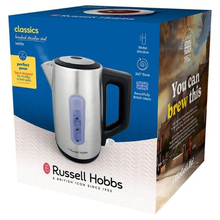 Russell Hobbs Classics Brushed Steel Kettle 1.7L at Napev GH