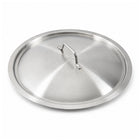 SKK Professional round stainless steel cookware lid with a raised rim and central metal handle.