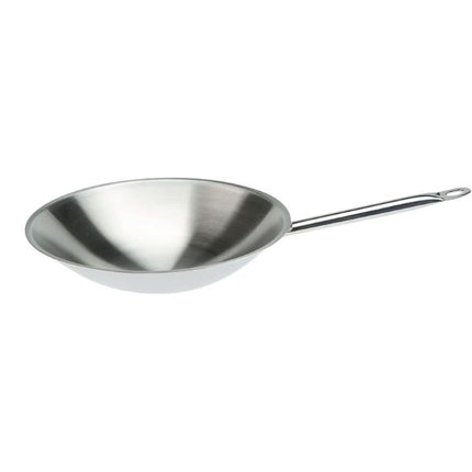 SKK Professional Stainless Steel Wok, With Round Base at Napev GH