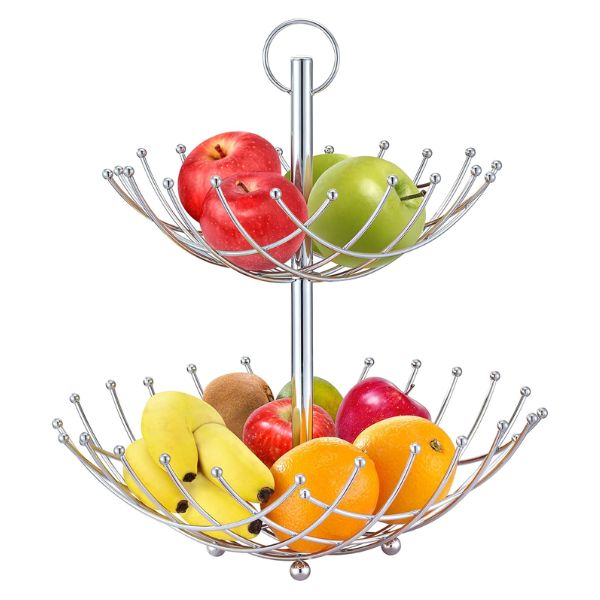 SQ Professional Chrome 2 Tier Fruit Stand at Napev GH