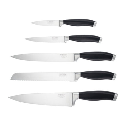 Sabatier Professional Five Piece Stainless Steel Knife Block at Napev GH