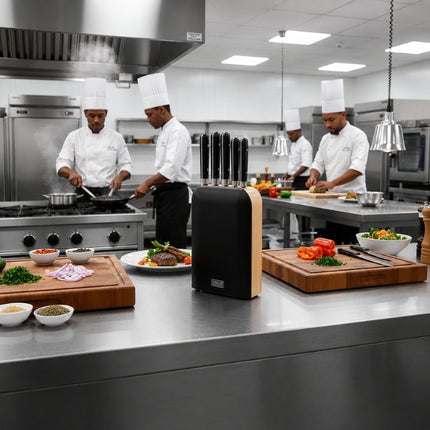 Sabatier Professional Five Piece Upright Knife Block - Black at Napev GH