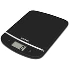 Black digital kitchen scale with Salter branding on a white background