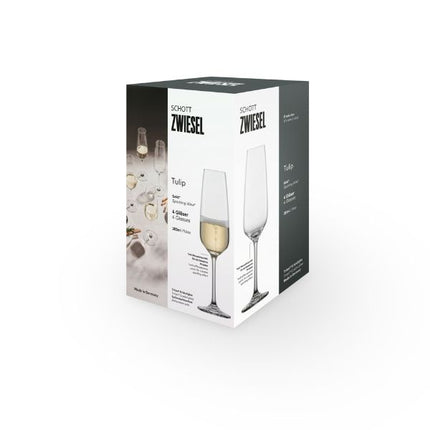 Schott Zwiesel Sparkling Wine Glass Tulip 283ml | Pack Of 4 at Napev GH