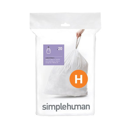 Simplehuman custom fit liners- Code H | Pack of 20 at Napev GH