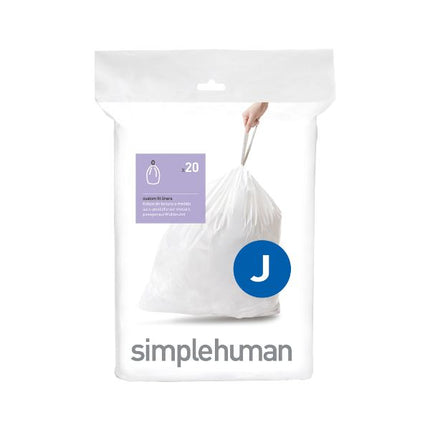 Simplehuman custom fit liners- Code J | Pack of 20 at Napev GH