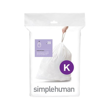 Simplehuman custom fit liners- Code K | Pack of 20 at Napev GH