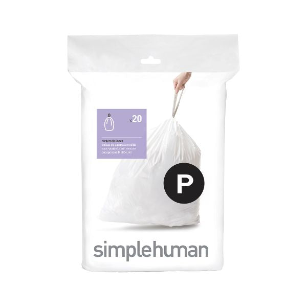 Simplehuman custom fit liners- Code P | Pack of 60 | Napev