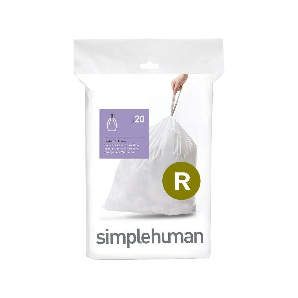 Simplehuman custom fit liners- Code R | 20 Liners at Napev GH
