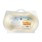 Straight-on view of a Tala pack of 40 siliconised 1 lb loaf tin liners in clear packaging