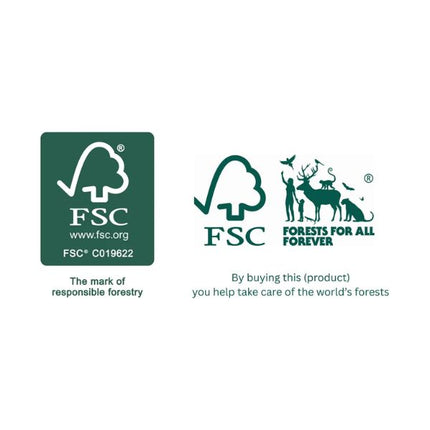 FSC responsible forestry certification graphic for Tala 23 cm siliconised greaseproof circles