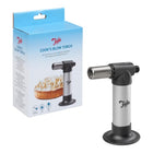 A Tala brand cook's blow torch shown next to its blue and white retail packaging box on a plain white background.