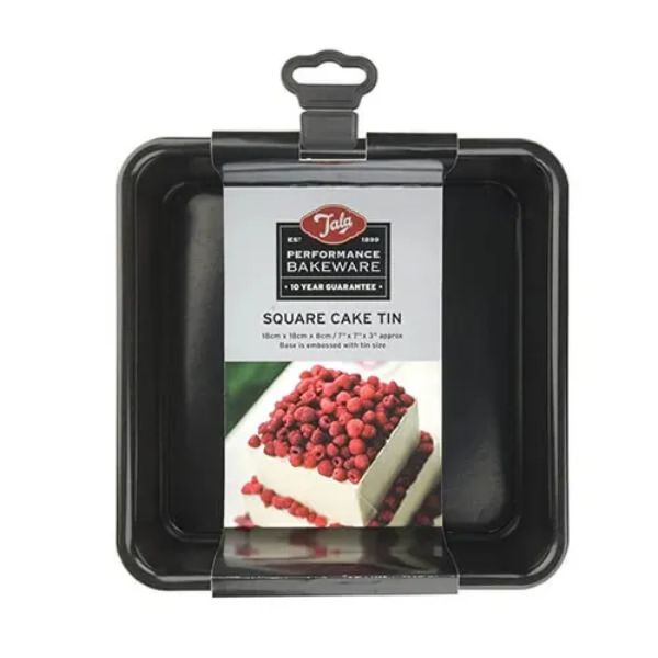 Tala Performance Eclipse Non-Stick 18cm Square cake tin at Napev