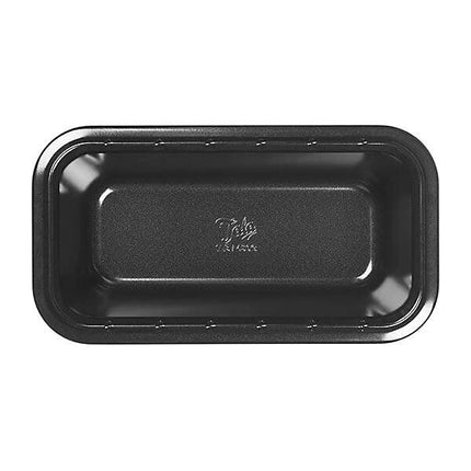 A black rectangular loaf Tiin with rounded corners and a textured interior, shown from a top-down view on a white background. The brand name Tala Kitchens' is embossed in the center.