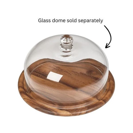 Tala Round Board w Groove in Lacquered Acacia - 309x309x15mm at Napev GH