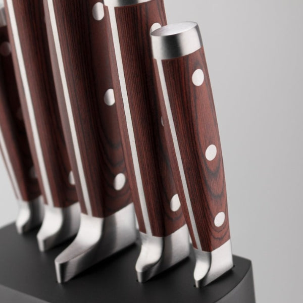 Taylor's Eye Witness Hexham Five Piece Pakkawood Knife Block Set at Napev GH